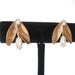Unique Vintage Abstract Bronze Metal and Clear Rhinestone Screw Back Earrings