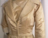1950s VINTAGE Satin Dress with UnderBlouse in Perfect Condition