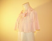 VINTAGE BED JACKET with Accordion Pleating and Lace