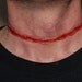 Creepy Jewelry  Necklace - Creepy Frankenstein Bloody  slashed Necklace - Cut-Throat 1