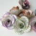 12 Handmade Paper ROSES from REPURPOSED BOOK Pages