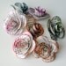 12 Handmade Paper ROSES from REPURPOSED BOOK Pages
