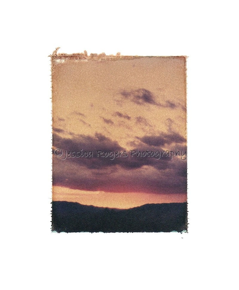 Sunset 1, Polaroid Transfer Reprint, 5x7