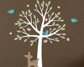 Vinyl Wall Decal Tree - Woodland Friends Nursery
