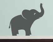 Elephant Vinyl Wall Decal - Jungle Safari - Children - Boy Girl