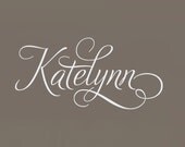 Swirly Custom Name Decal - Baby Nursery Children