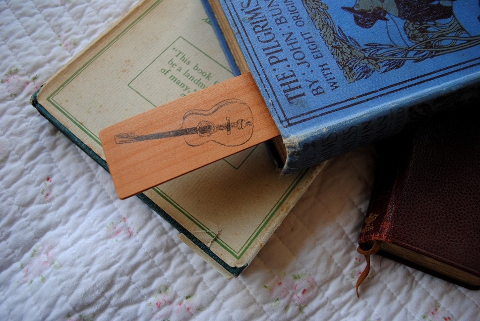 Wooden Bookmark - Guitar