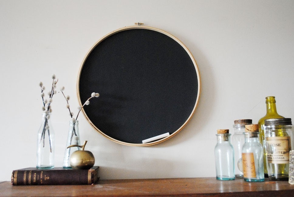 Large Embroidery Hoop Chalkboard