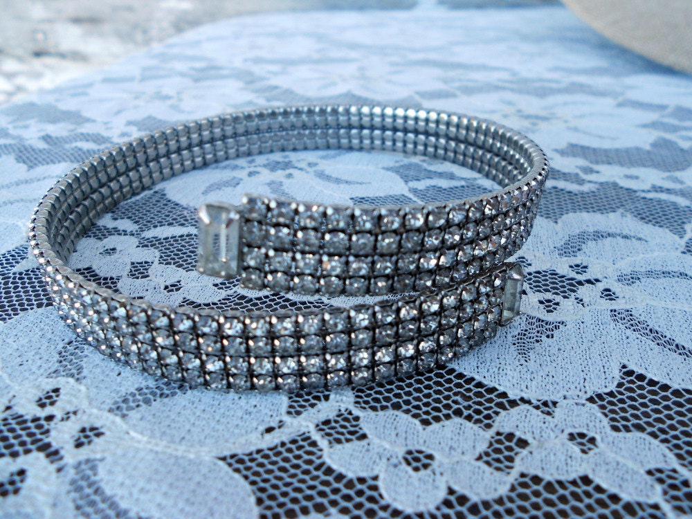 Art Deco Rhinestone Collar necklace RESREVE FOR BroQUEDOLL