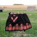 Vintage Apron Black and plaid red Taffeta Formal RESERVED for BONNIE