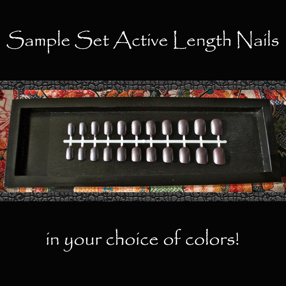 Japanese Nail Art- Active Length Nails Sample Set in Your Choice of Colors