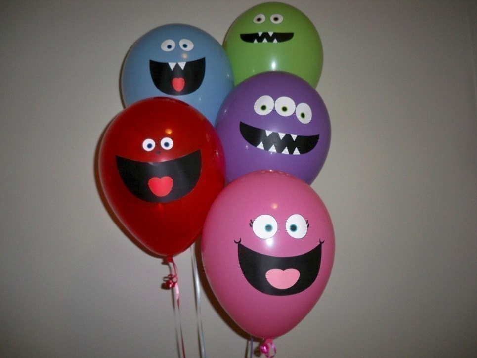 Monster Balloon Faces