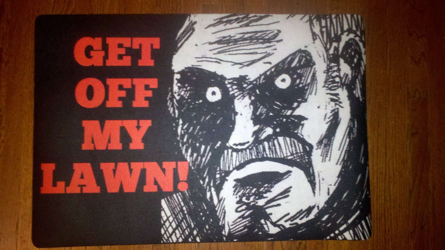 Door Welcome Mat The Get Off My Lawn Unwelcome Mat- Door Mat