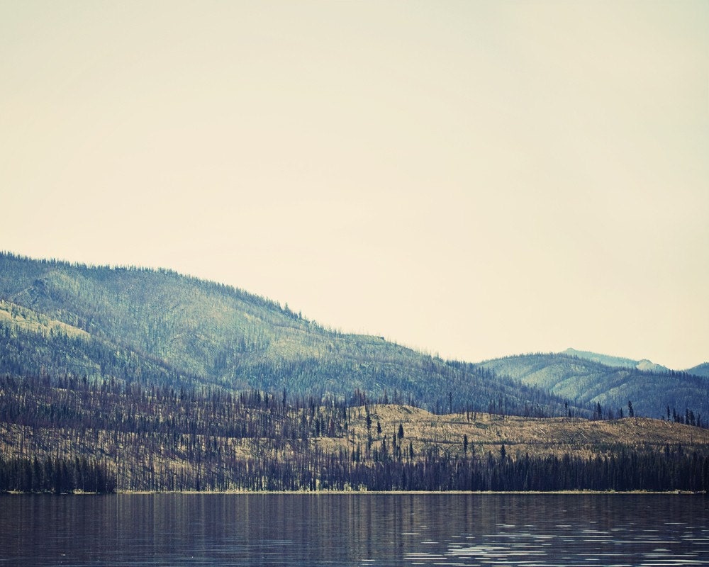 Warm Lake - 8 x 10 Fine Art Photograph - nostalgic landscape mountain outdoors unisex home decor print