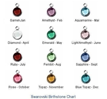 Add A Swarovski Crystal Birthstone Bezel  To Any Design In My Store