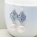 Large Coin Pearl Earrings Natural Freshwater Pearls.  Sterling Silver Brides Everyday Wear Special Occasion Wedding Jewelry