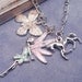 Tinkerbell Fairy Silver Multi Charm Necklace Fairy Unicorn And Butterfly. Lovely Gift For A Young Girl
