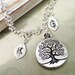 Family Tree - Silver Tree Of Life Personalized Silver Charm Bracelet. Great Gift For Mom Or Grandma Personalize