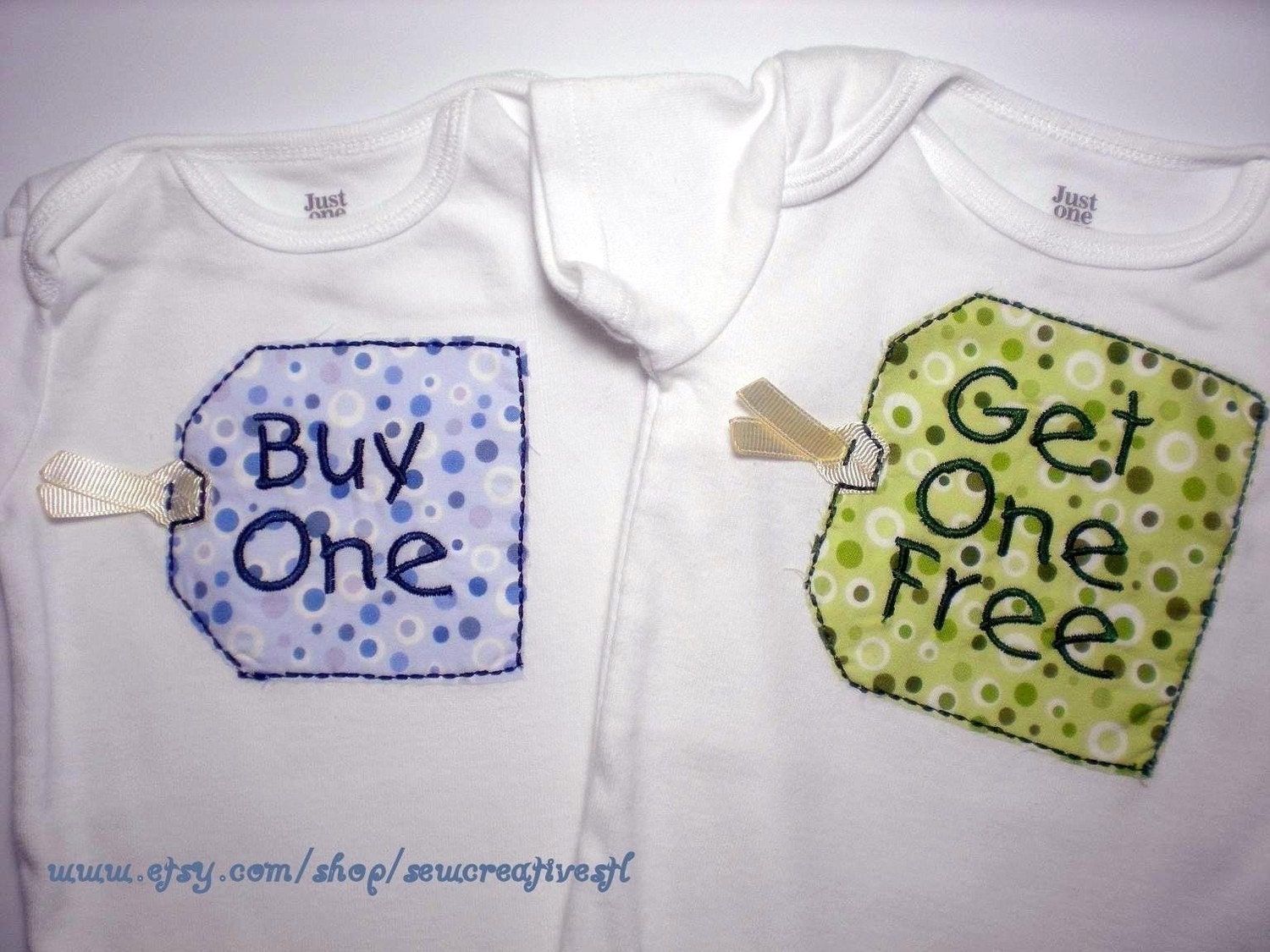 Buy One - Get One Free Twin Onesie Set - RUSH ORDER to be shipped USPS priority mail