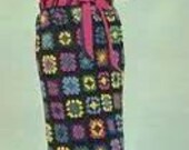INSTANT DOWNLOAD PDF Crochet Pattern  Millefleurs Granny Squares Stripes Maxi Skirt