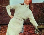 INSTANT DOWNLOAD PDF Vintage Knitting Pattern    Country Scene Aran Dress Vintage Retro