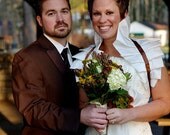 CUSTOM RIBBON wedding bolero high collar shrug