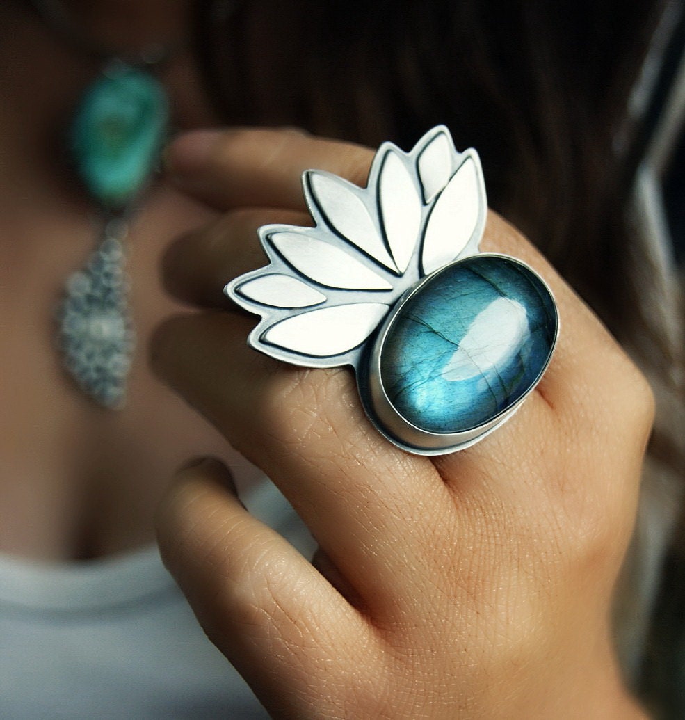 Reserved (Balance) - Growing Awareness - Labradorite Sterling Silver Ring