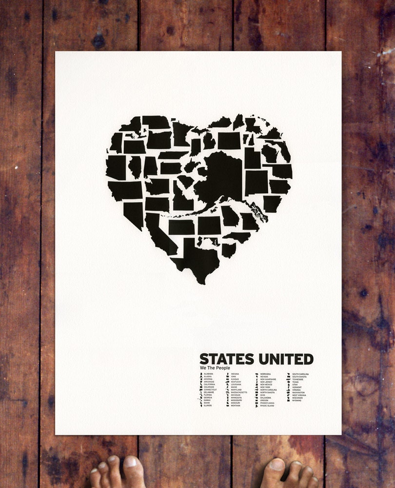 STATES UNITED, LETTERPRESS