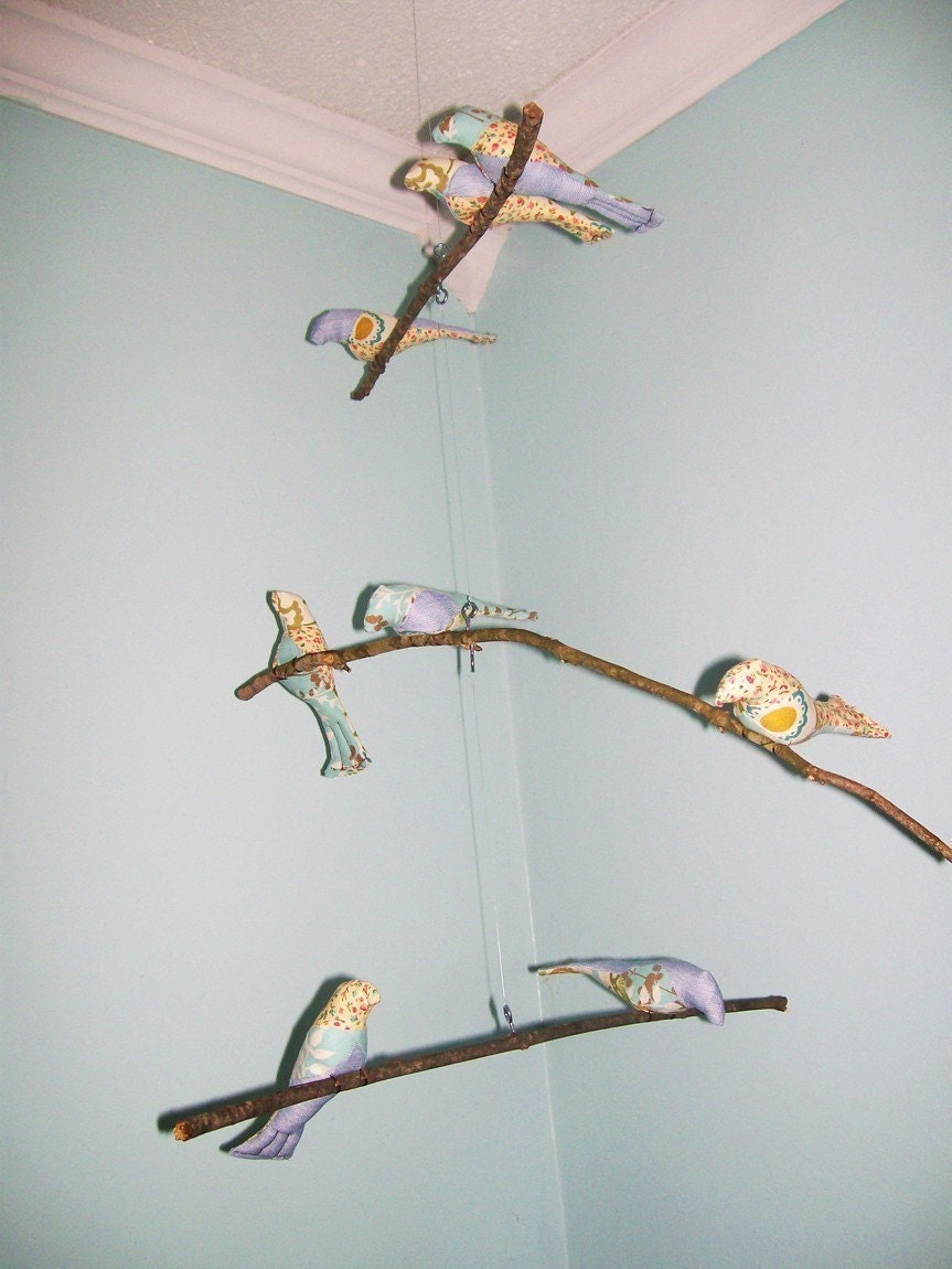 3-Tiered Natural Bird Mobile