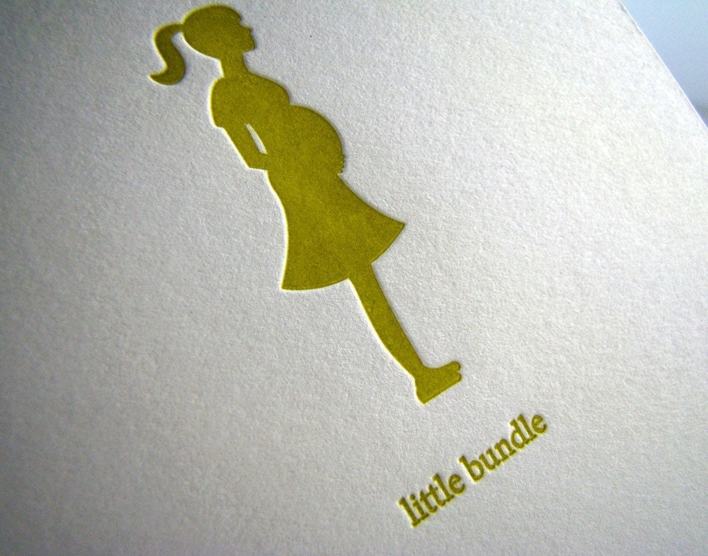 Little Baby Bundle, single letterpress card
