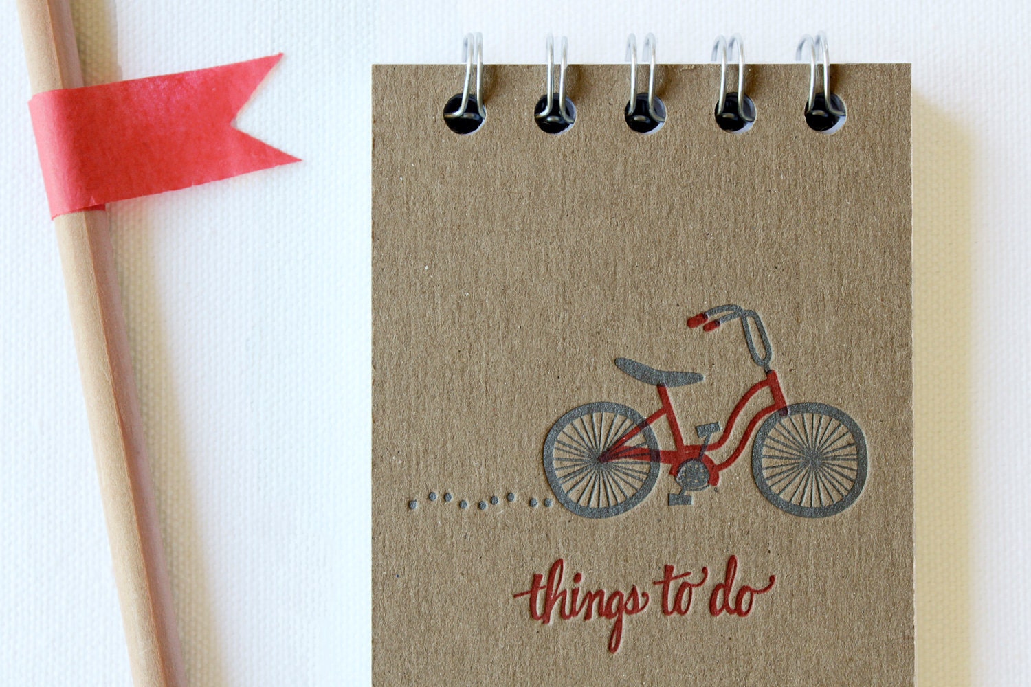 Bicycle To Do List Letterpress Notebook