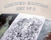 Limited Edition Prints Set of 3 Fantasy Maidens Nymphs