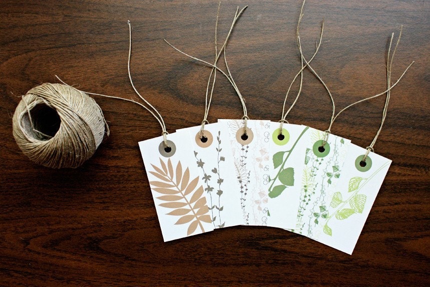 Foliage Silhouette Gift Tags