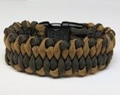 550 Paracord Bracelet Dragon's Tongue - Khaki & OD Green