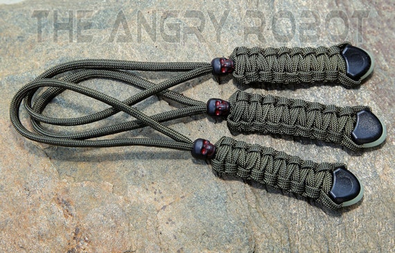 Set of 3 OD Green Paracord Lanyards with Glow by theangryrobot