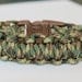 550 Paracord Survival Bracelet Half Hitch Alt - Multi Camo - Brown Buckle