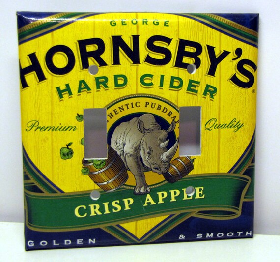 Hornsby's Hard Cider Recycled Double Light Switch by EcoImbiber