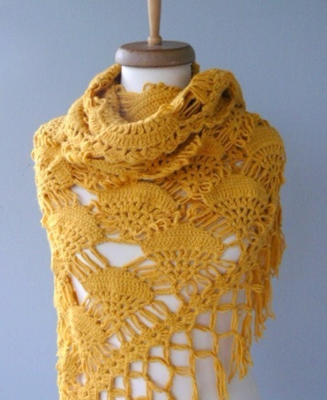 Mustard yellow shawl