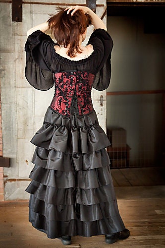 Black Bustle Skirt