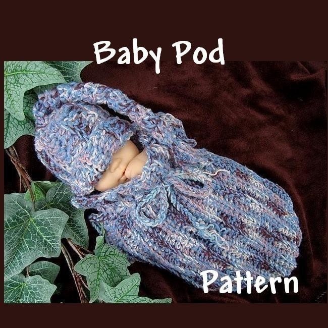 crochet PATTERN no. 20 .. UNISEX POD COCOON BUNTING by ...