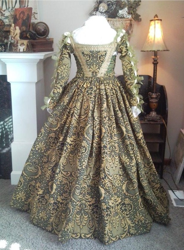 ON SALE  Elenora in Green and Gold  ON SALE