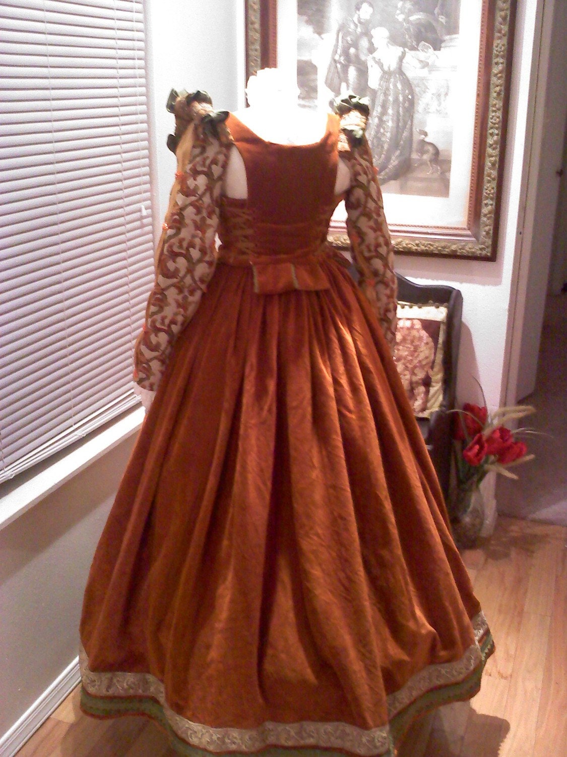 Renaissance Gown and Partlet MADE TO ORDER