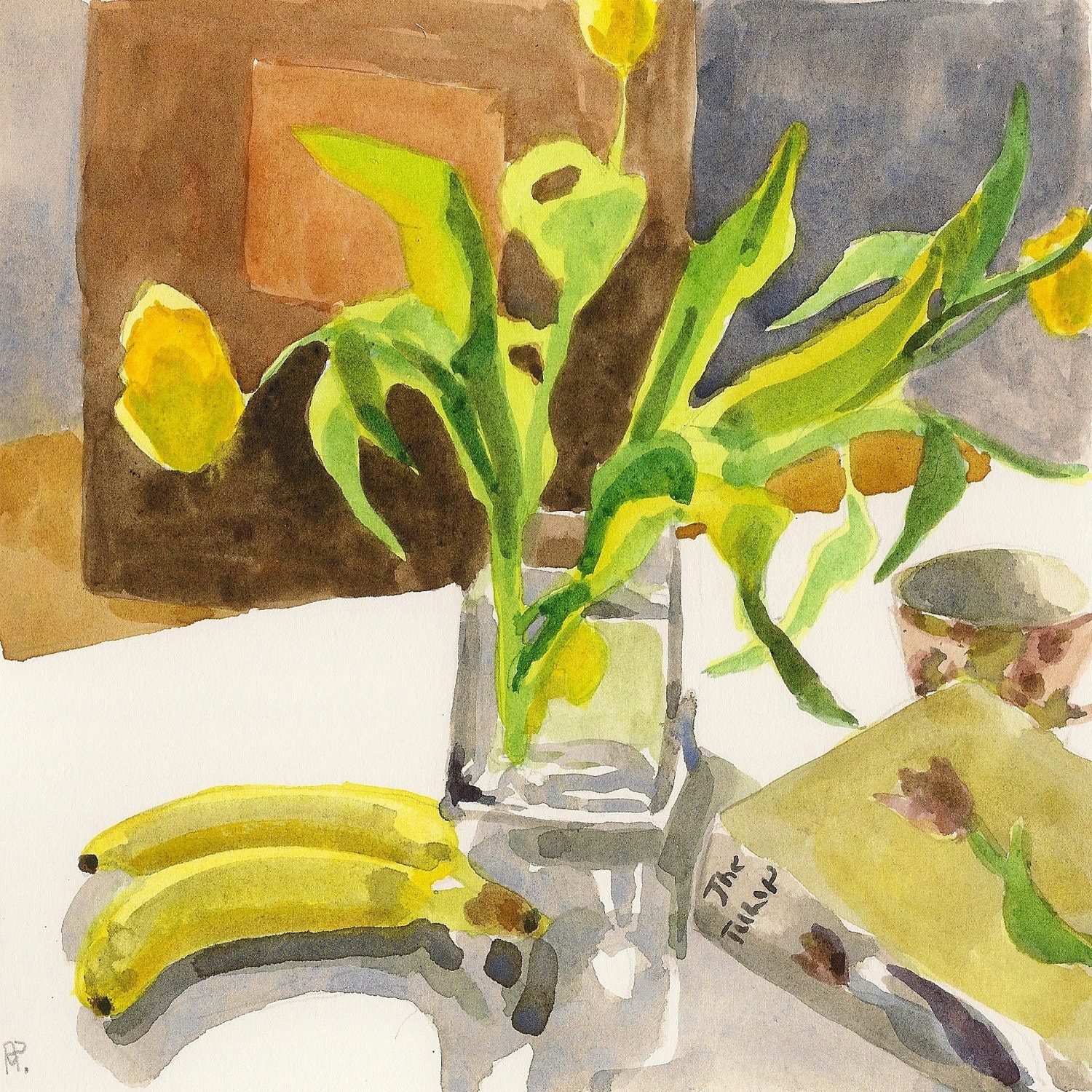 Modern Original Watercolor Painting Fine Art Kitchen Art-