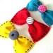 Hair Clip Felt Bow Multicolored Head Candy 3pack handmade by sewZinski on Etsy