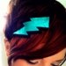 Lightning Bolt Headband Leather Metallic Blue Black Glam Punk Wizard Super Hero Turquoise Geekery handmade by sewZinski on Etsy