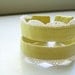 Double strand cuff bracelet in mustard and crocheted lace