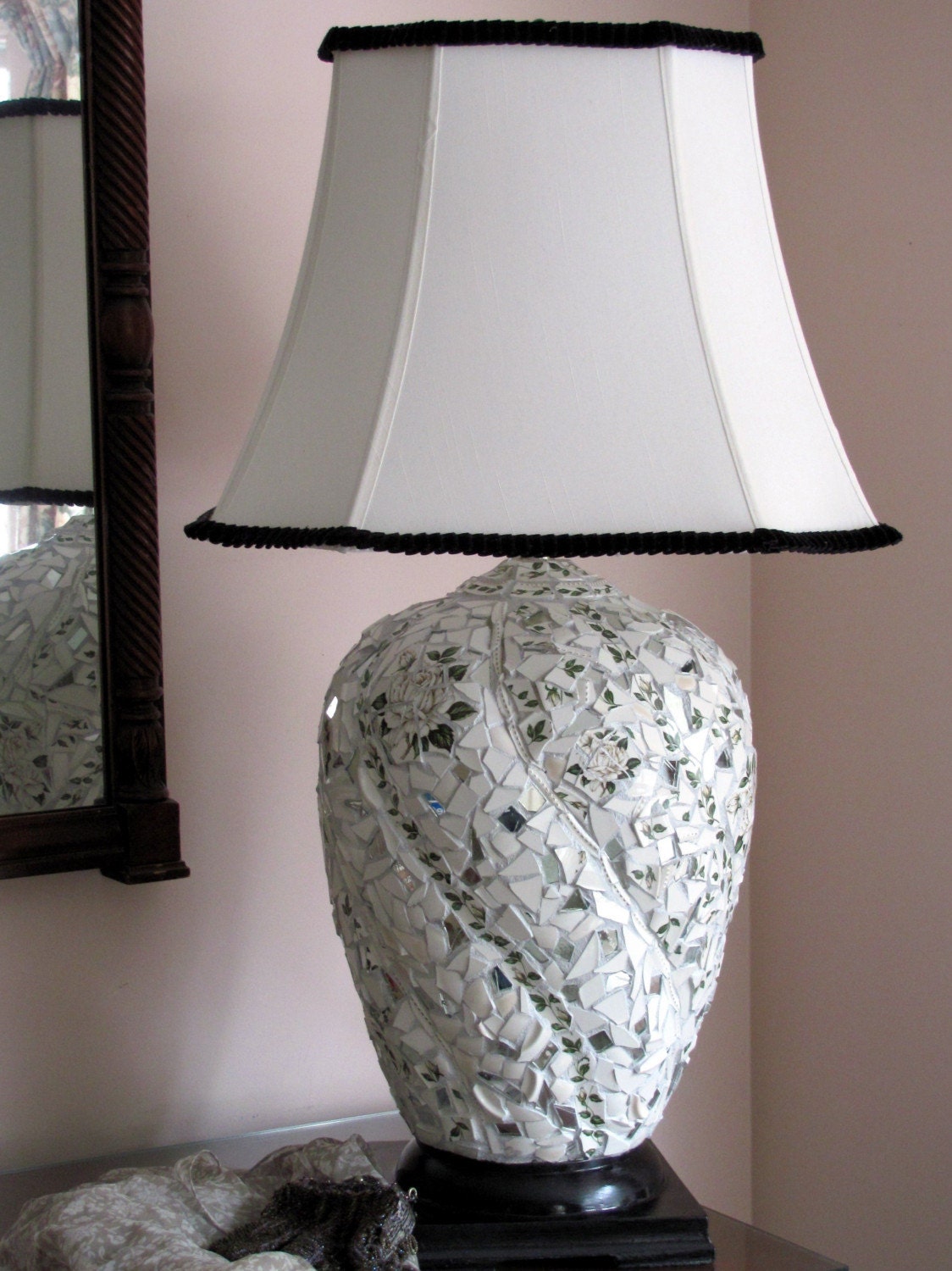 White Mosaic Lamp