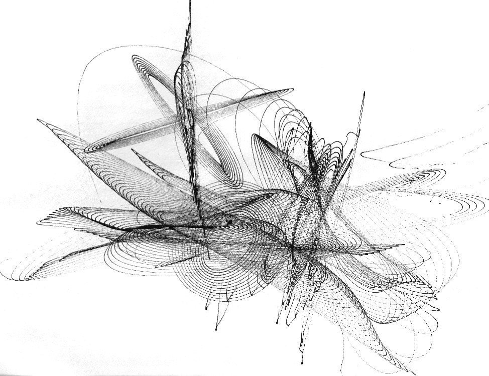 Spinning A- Cross  Original Drawing  Limited Edition Digital Reproduction
