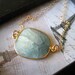RESERVED Laiteux Bleu-Vert - Milky Aquamarine Bezel necklace