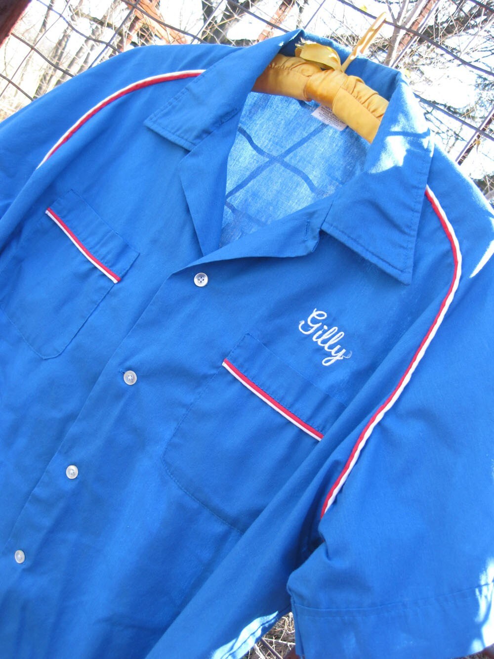 Vintage Mechanic Shirt with Name Embroidered on by thefancytail